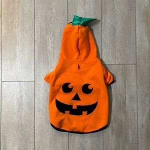 Pumpkin Halloween hoodie costume for dogs.  Size Large